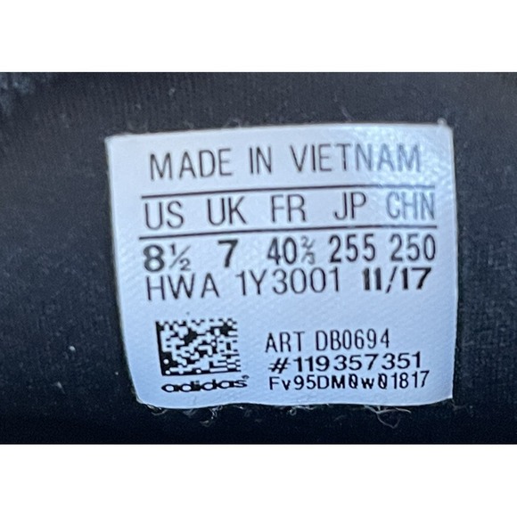 Men's Adidas Alphabounce HWA 1Y3001 Black and White Athletic Shoes - Size 8.5 - Picture 4 of 7